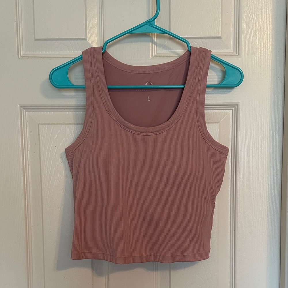 Klassy Network Ribbed Crop Tank Top